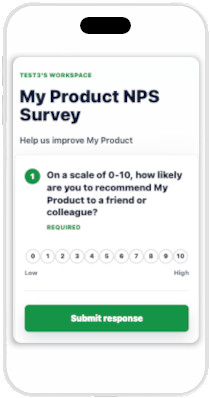 Mobile NPS survey preview